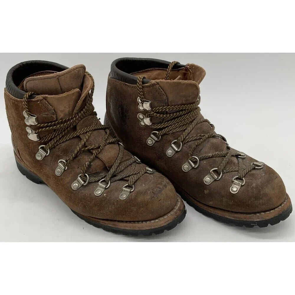 VTG Vasque 29396 K73 6230 Mountaineering Hiking Boots Brown Leather Sz 7N